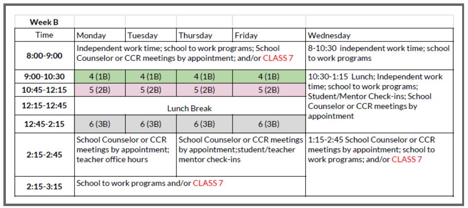 SHS_2020_sampleStudentSchedule-WeekB.jpg | Somerville Public Schools